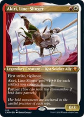 Akiri, Line-Slinger (Foil Etched) [Commander Legends] | Gear Gaming Bentonville