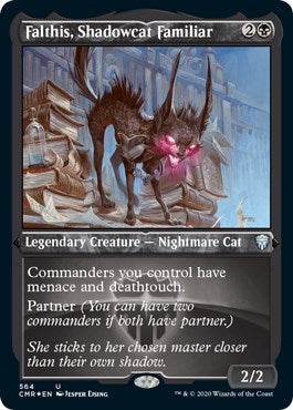 Falthis, Shadowcat Familiar (Foil Etched) [Commander Legends] | Gear Gaming Bentonville