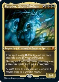 Karador, Ghost Chieftain (Foil Etched) [Commander Legends] | Gear Gaming Bentonville