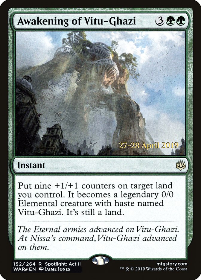 Awakening of Vitu-Ghazi  [War of the Spark Prerelease Promos] | Gear Gaming Bentonville