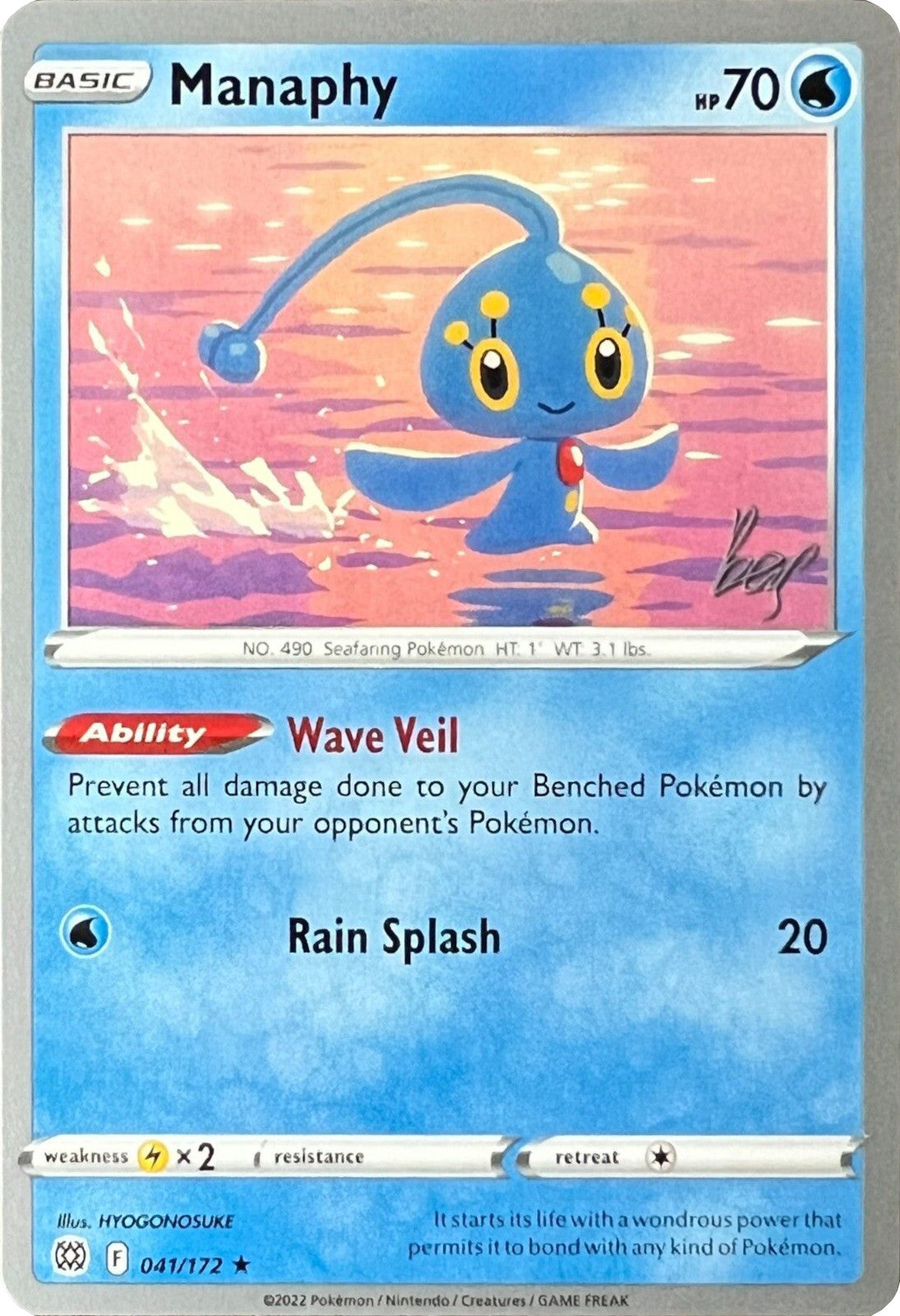 Manaphy (041/172) (Cheryl Again - Sebastian Lashmet) [World Championships 2022] | Gear Gaming Bentonville