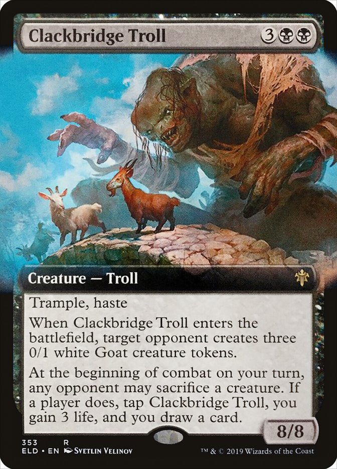 Clackbridge Troll (Extended Art) [Throne of Eldraine] | Gear Gaming Bentonville