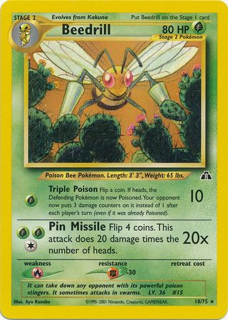 Beedrill (18/75) [Neo Discovery Unlimited] | Gear Gaming Bentonville