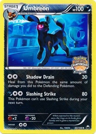 Umbreon (60/108) (Regional Championship Promo) [Black & White: Dark Explorers] | Gear Gaming Bentonville