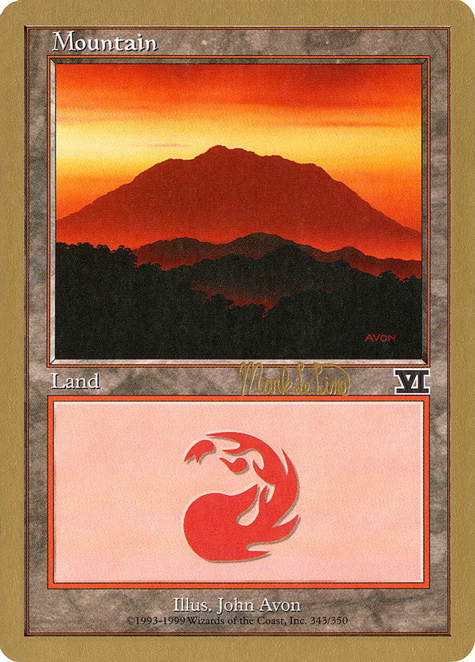 Mountain (mlp346a) (Mark Le Pine) [World Championship Decks 1999] | Gear Gaming Bentonville