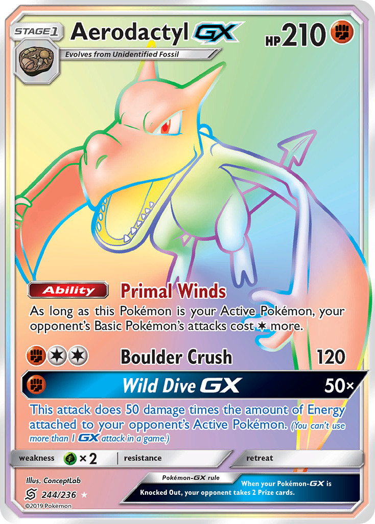 Aerodactyl GX (244/236) [Sun & Moon: Unified Minds] | Gear Gaming Bentonville