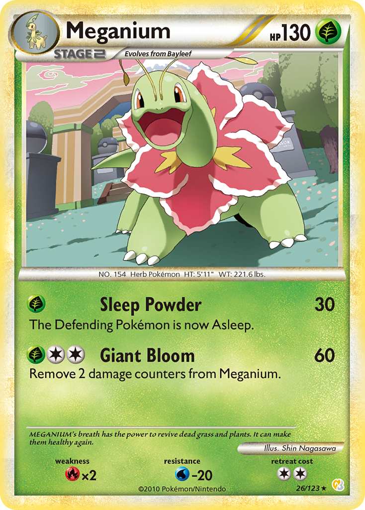 Meganium (26/123) [HeartGold & SoulSilver: Base Set] | Gear Gaming Bentonville