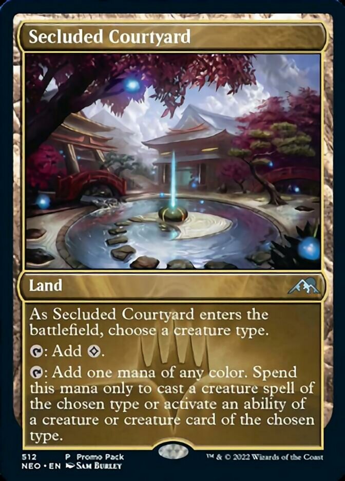 Secluded Courtyard (Promo Pack) [Kamigawa: Neon Dynasty Promos] | Gear Gaming Bentonville