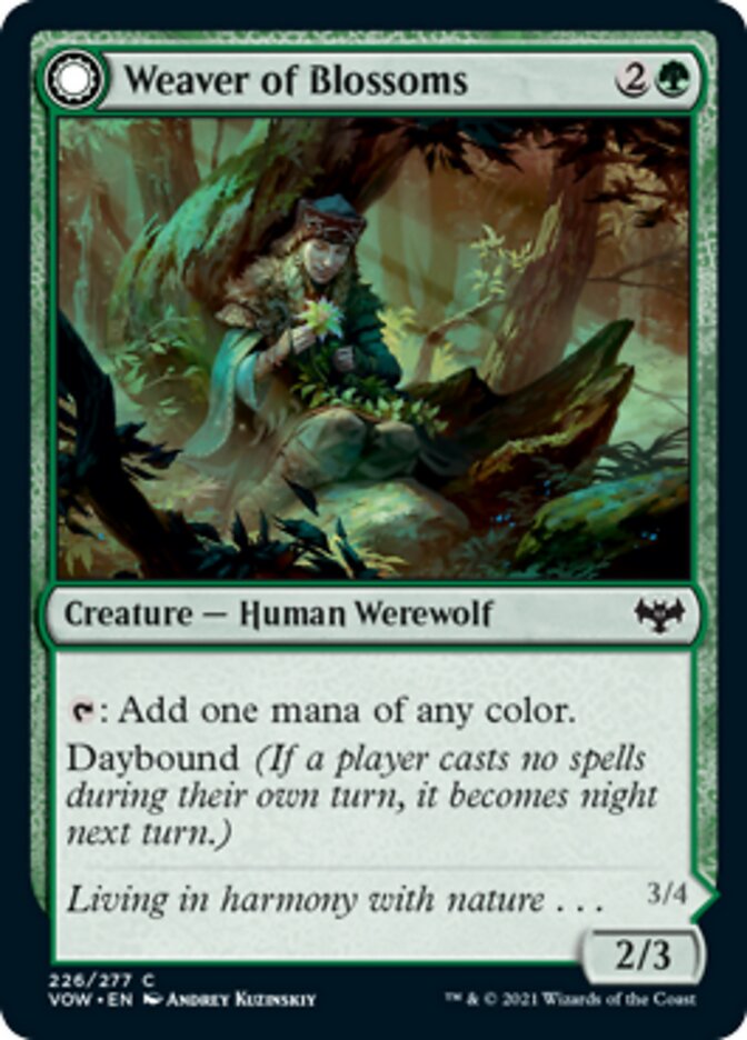 Weaver of Blossoms // Blossom-Clad Werewolf [Innistrad: Crimson Vow] | Gear Gaming Bentonville