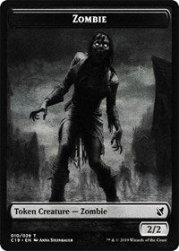 Zombie (010) // Zombie (011) Double-sided Token [Commander 2019 Tokens] | Gear Gaming Bentonville