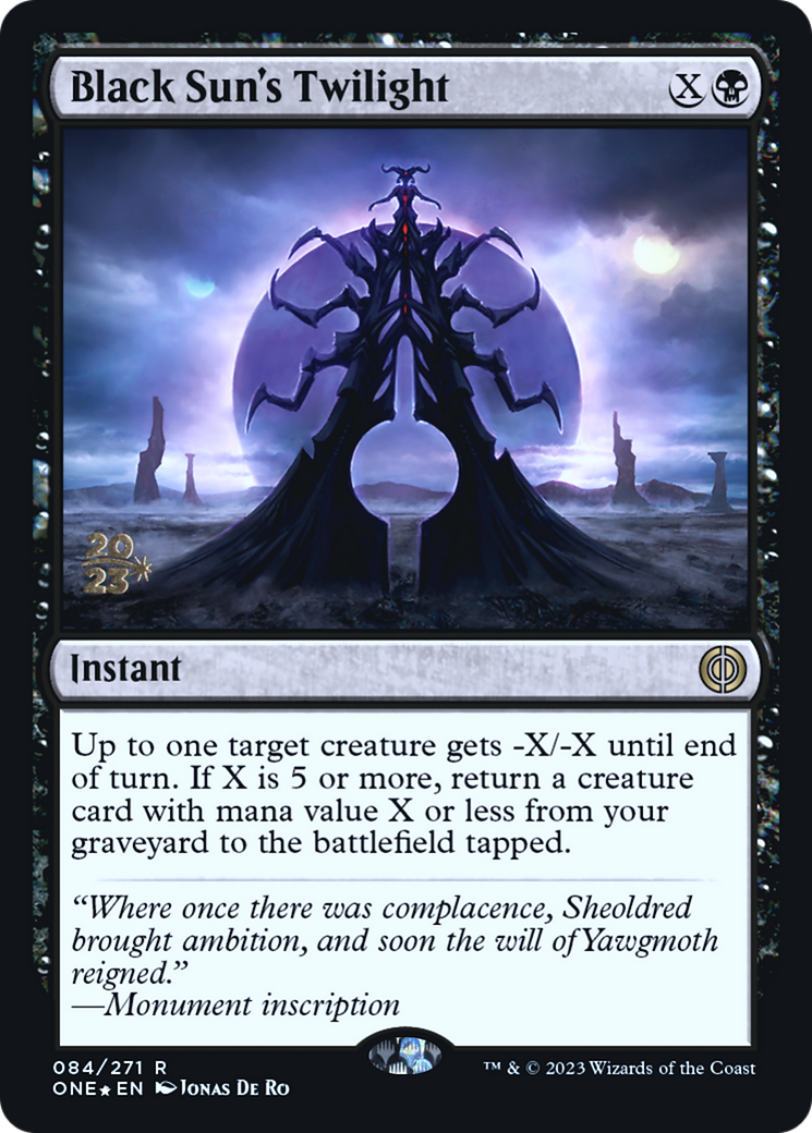 Black Sun's Twilight [Phyrexia: All Will Be One Prerelease Promos] | Gear Gaming Bentonville