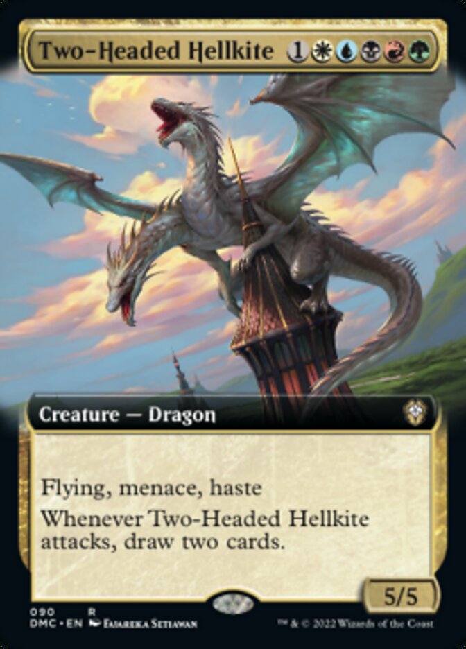 Two-Headed Hellkite (Extended Art) [Dominaria United Commander] | Gear Gaming Bentonville