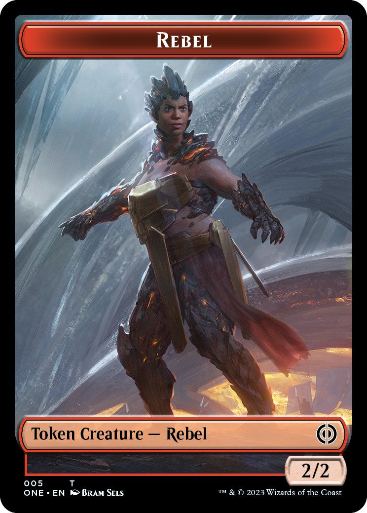 Rebel // Goblin Double-Sided Token [Phyrexia: All Will Be One Commander Tokens] | Gear Gaming Bentonville