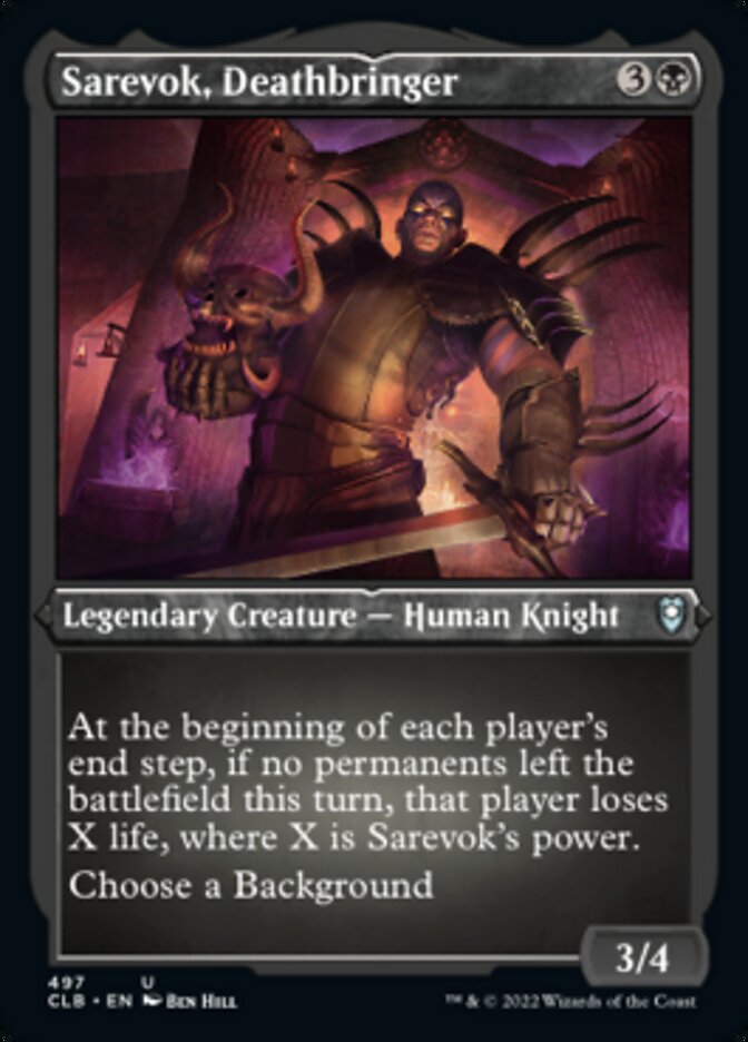 Sarevok, Deathbringer (Foil Etched) [Commander Legends: Battle for Baldur's Gate] | Gear Gaming Bentonville