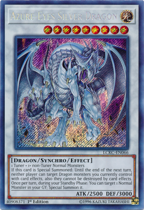 Azure-Eyes Silver Dragon [LCKC-EN066] Secret Rare | Gear Gaming Bentonville