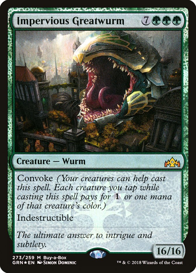 Impervious Greatwurm (Buy-A-Box) [Guilds of Ravnica] | Gear Gaming Bentonville