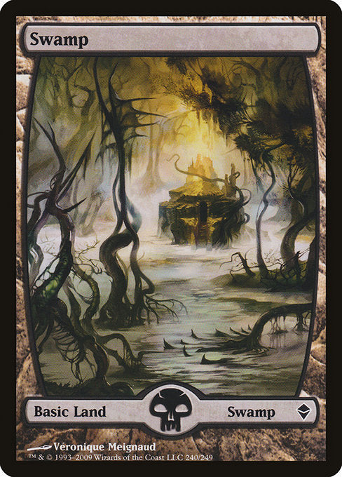 Swamp (240) - Full Art [Zendikar] | Gear Gaming Bentonville