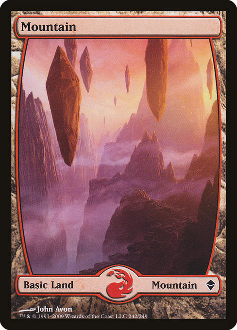 Mountain (242) - Full Art [Zendikar] | Gear Gaming Bentonville