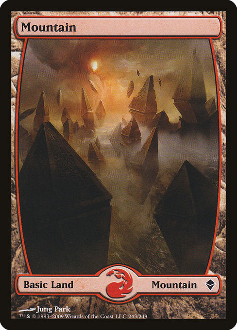 Mountain (243) - Full Art [Zendikar] | Gear Gaming Bentonville