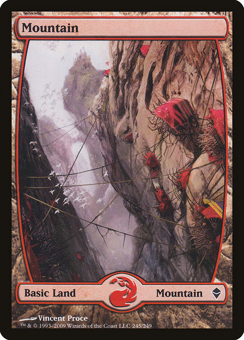 Mountain (245) - Full Art [Zendikar] | Gear Gaming Bentonville