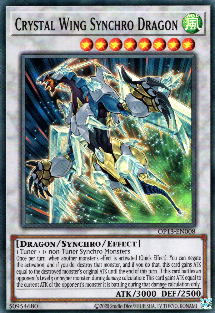 Crystal Wing Synchro Dragon [OP13-EN008] Super Rare | Gear Gaming Bentonville