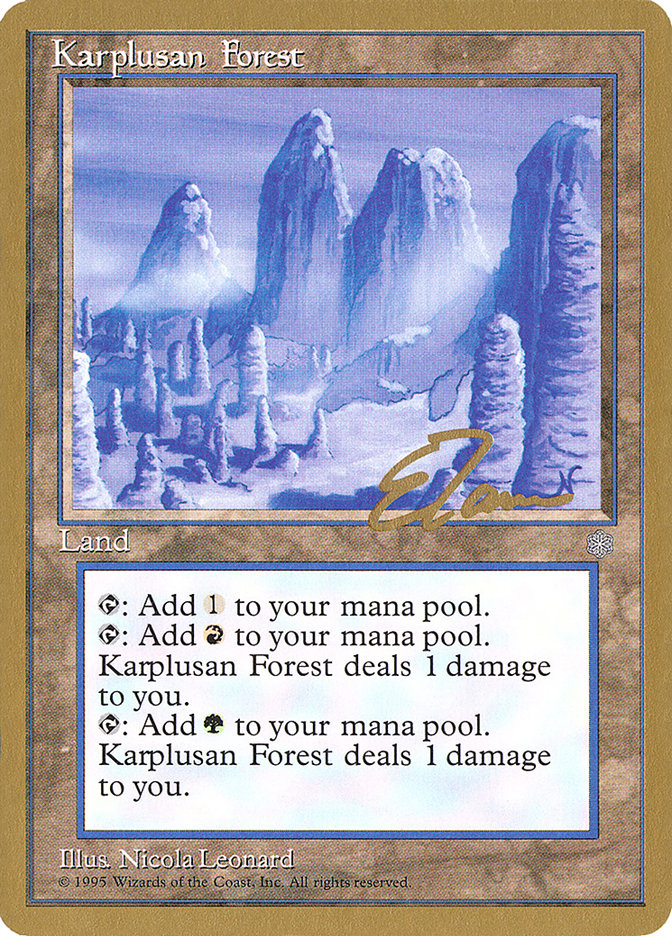 Karplusan Forest (Eric Tam) [Pro Tour Collector Set] | Gear Gaming Bentonville