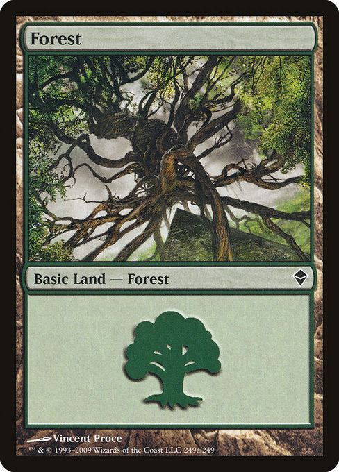 Forest (249a) [Zendikar] | Gear Gaming Bentonville