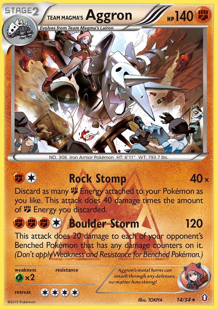 Team Magma's Aggron (14/34) [XY: Double Crisis] | Gear Gaming Bentonville