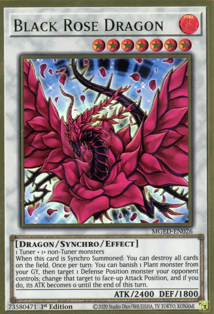 Black Rose Dragon [MGED-EN026] Gold Rare | Gear Gaming Bentonville