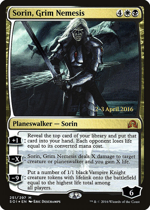 Sorin, Grim Nemesis [Prerelease Cards] | Gear Gaming Bentonville