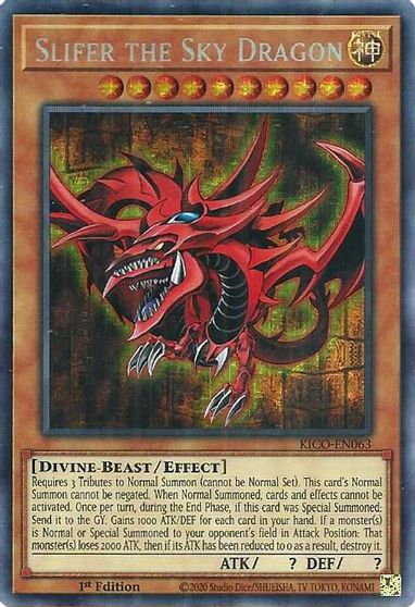 Slifer the Sky Dragon [KICO-EN063] Secret Pharaoh’s Rare | Gear Gaming Bentonville