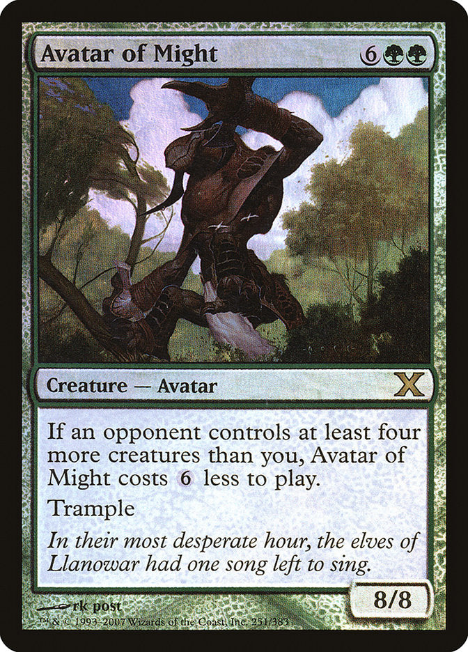 Avatar of Might (Premium Foil) [Tenth Edition] | Gear Gaming Bentonville