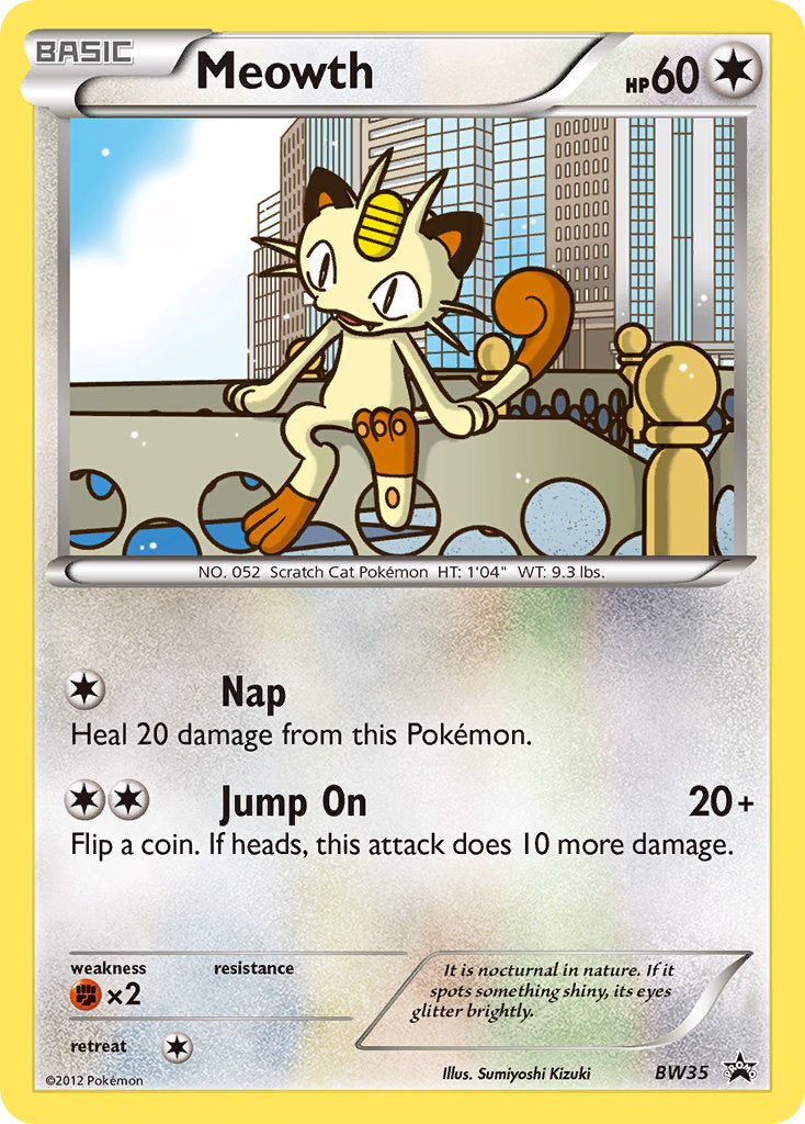 Meowth (BW35) (Cosmos Holo) [Black & White: Black Star Promos] | Gear Gaming Bentonville