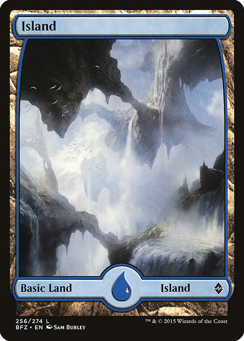 Island (256) - Full Art [Battle for Zendikar] | Gear Gaming Bentonville