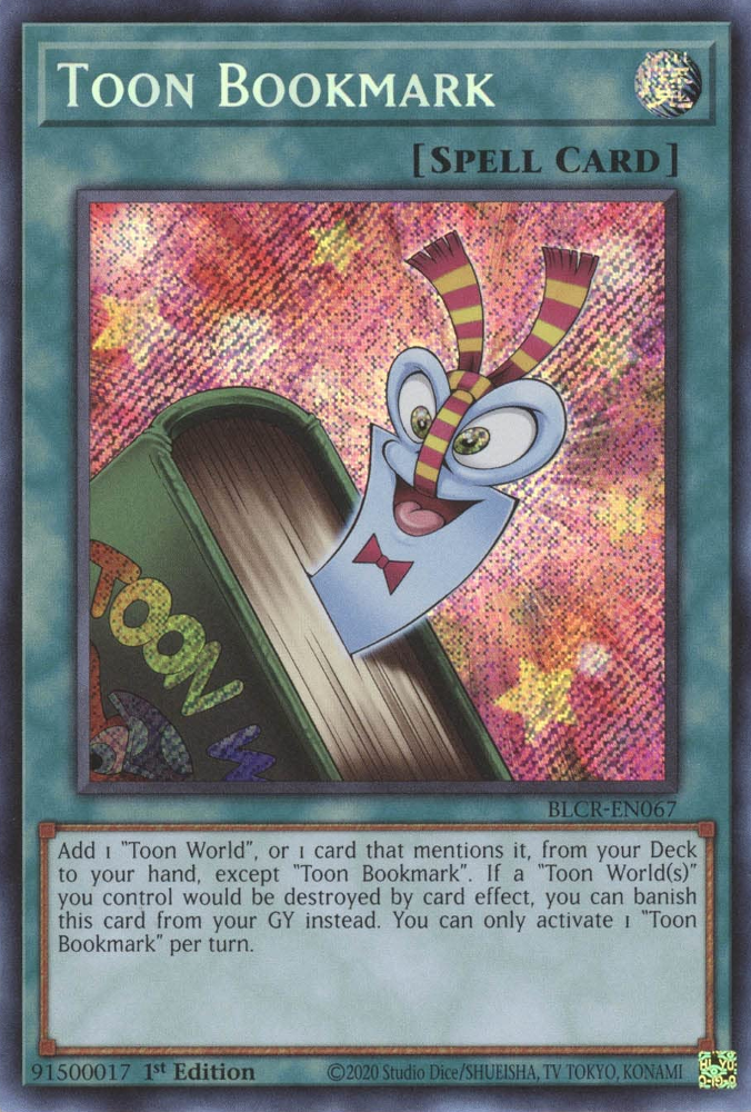 Toon Bookmark [BLCR-EN067] Secret Rare | Gear Gaming Bentonville