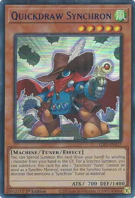 Quickdraw Synchron (Blue) [LDS3-EN117] Ultra Rare | Gear Gaming Bentonville