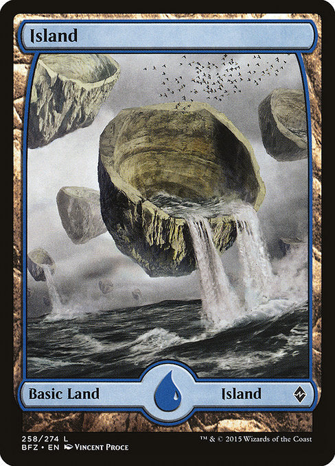 Island (258) - Full Art [Battle for Zendikar] | Gear Gaming Bentonville