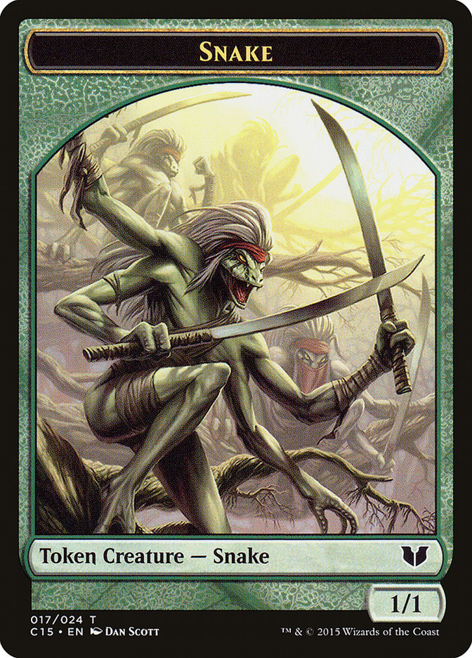 Snake Token (017/024) [Commander 2015 Tokens] | Gear Gaming Bentonville