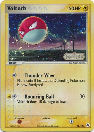 Voltorb (68/92) (Stamped) [EX: Legend Maker] | Gear Gaming Bentonville