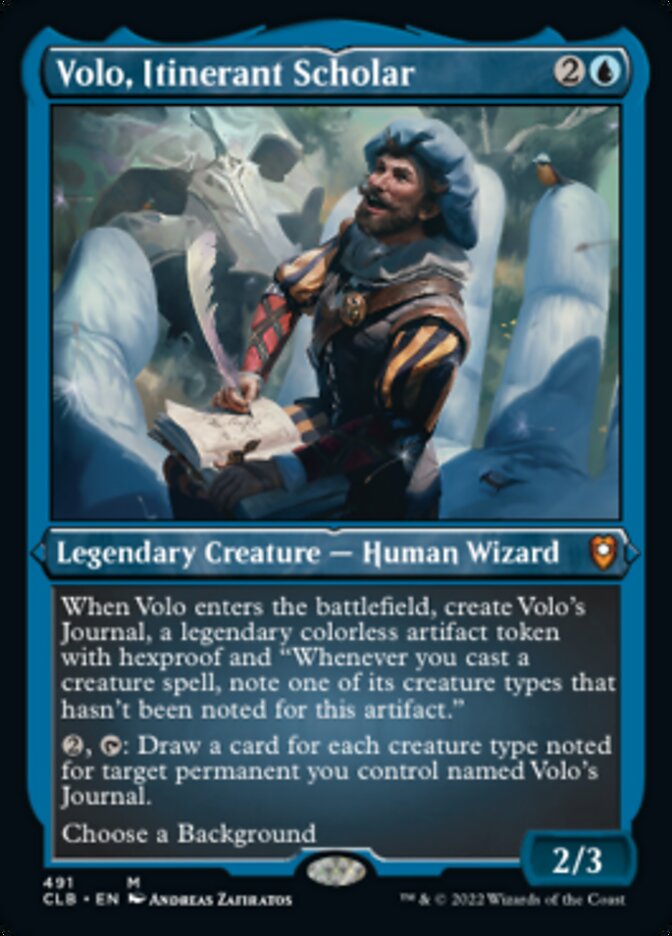 Volo, Itinerant Scholar (Foil Etched) [Commander Legends: Battle for Baldur's Gate] | Gear Gaming Bentonville