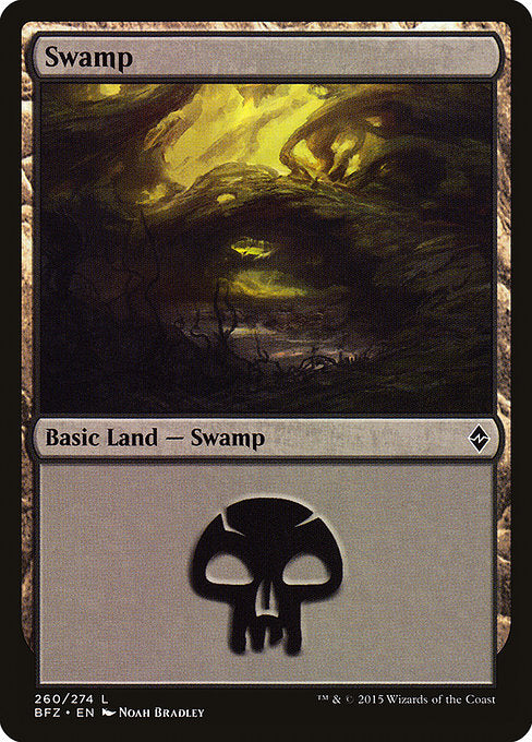 Swamp (260) [Battle for Zendikar] | Gear Gaming Bentonville