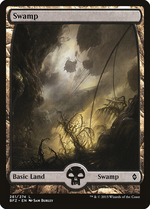 Swamp (261) - Full Art [Battle for Zendikar] | Gear Gaming Bentonville