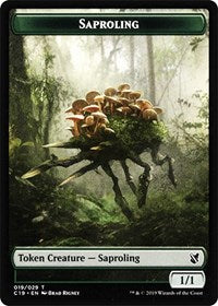 Saproling // Morph Double-sided Token [Commander 2019 Tokens] | Gear Gaming Bentonville