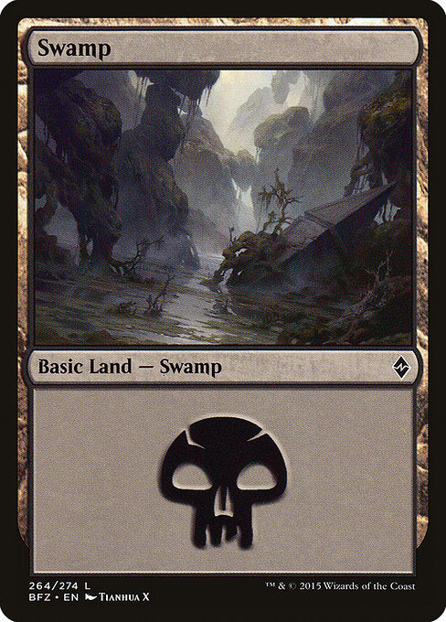 Swamp (264) [Battle for Zendikar] | Gear Gaming Bentonville