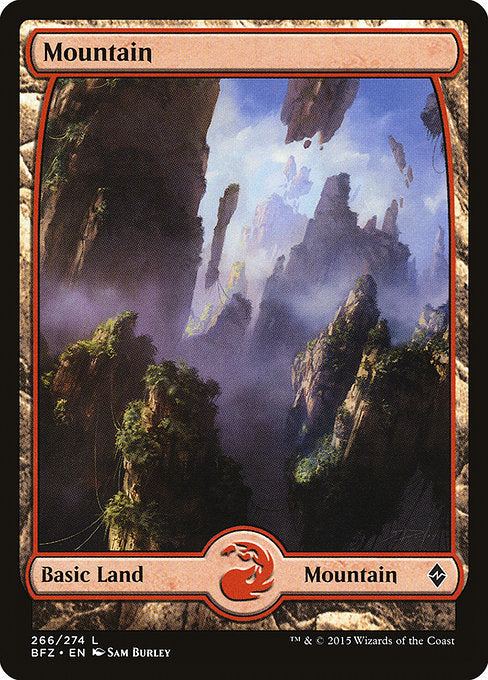 Mountain (266) - Full Art [Battle for Zendikar] | Gear Gaming Bentonville