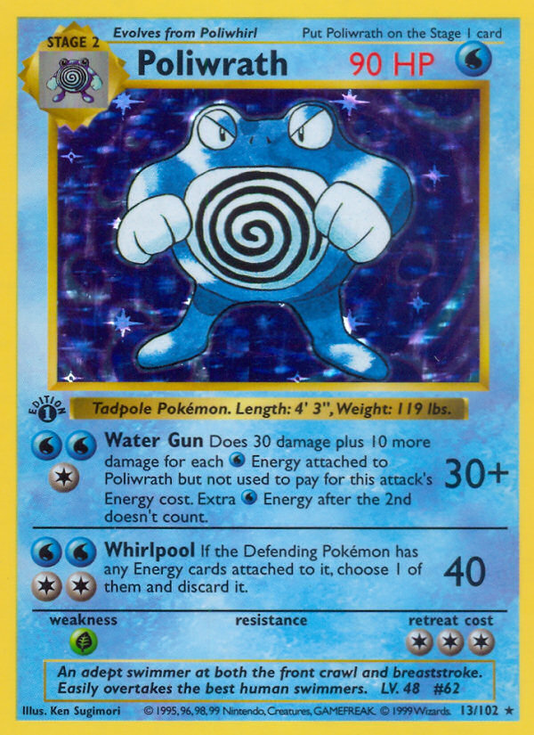 Poliwrath (13/102) (Shadowless) [Base Set 1st Edition] | Gear Gaming Bentonville