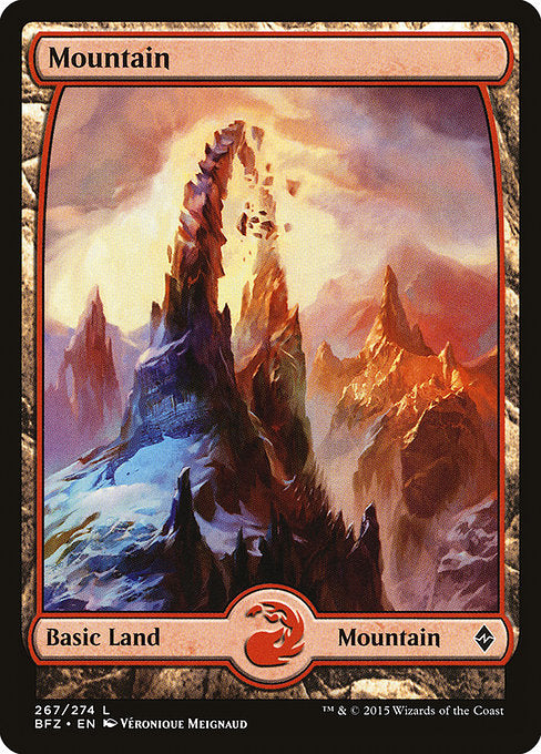 Mountain (267) - Full Art [Battle for Zendikar] | Gear Gaming Bentonville