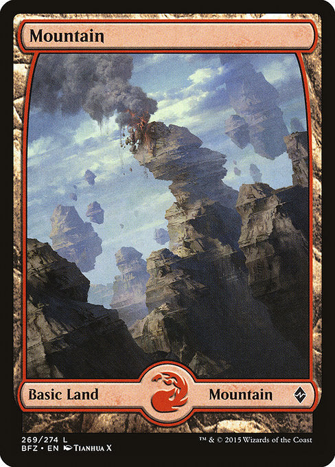 Mountain (269) - Full Art [Battle for Zendikar] | Gear Gaming Bentonville