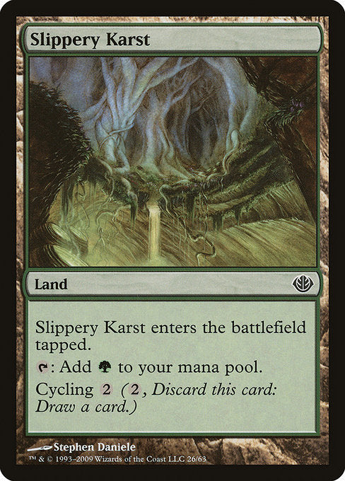 Slippery Karst [Duel Decks: Garruk vs. Liliana] | Gear Gaming Bentonville