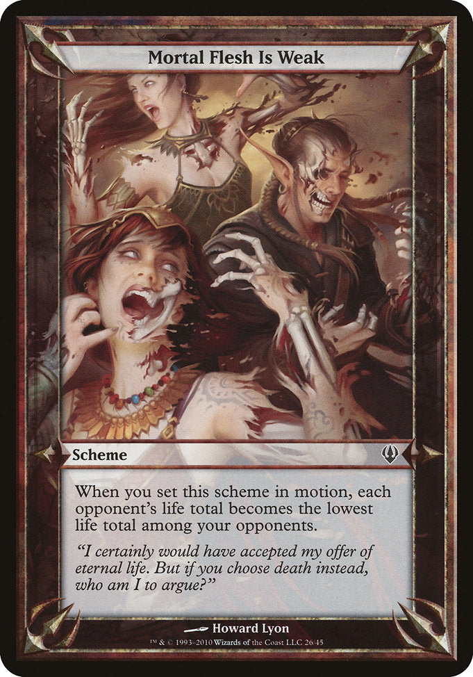 Mortal Flesh Is Weak (Archenemy) [Oversize Cards] | Gear Gaming Bentonville